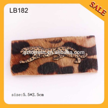 LB182 Brown Leopard PU Leder Etiketten Jeans Leder Patch Label Jeans Leder Etikett Design